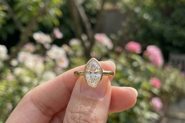 Bezel Set ring in 18k Yellow