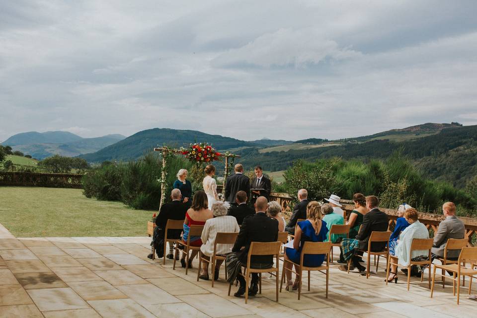 Ceremony with views