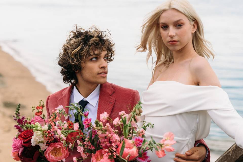 Margate bride and groom