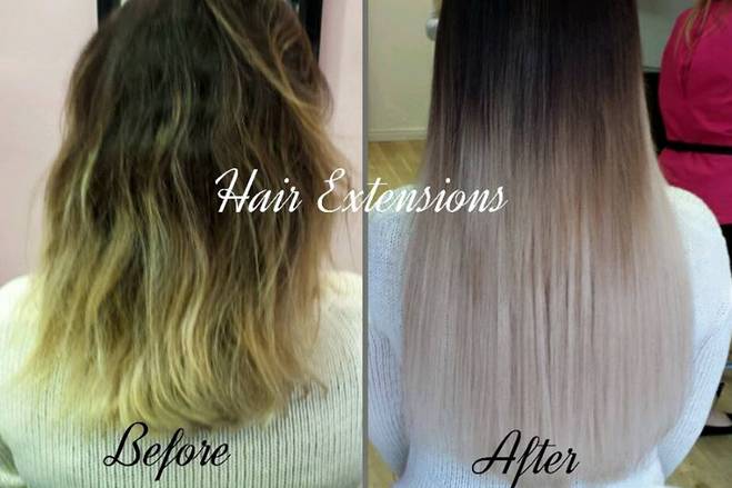 Hair extensions ombre effect