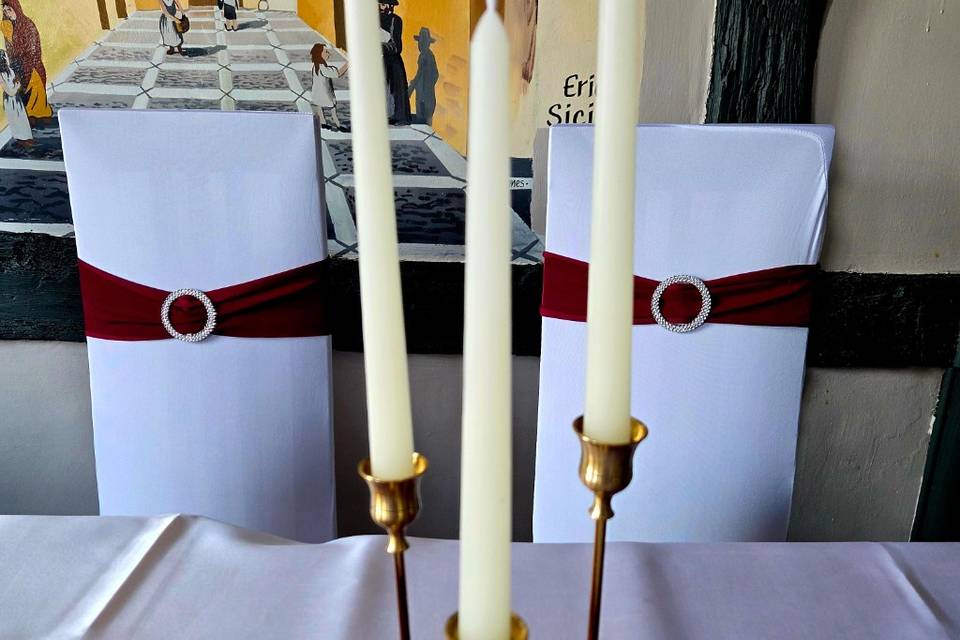 Trio of candlesticks