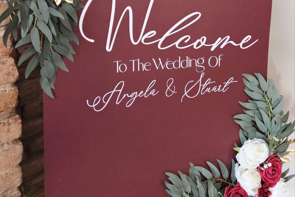 Welcome board