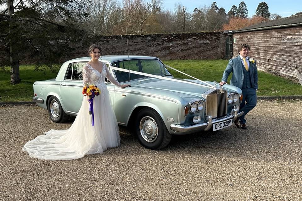 Silver/Blue Rolls Royce