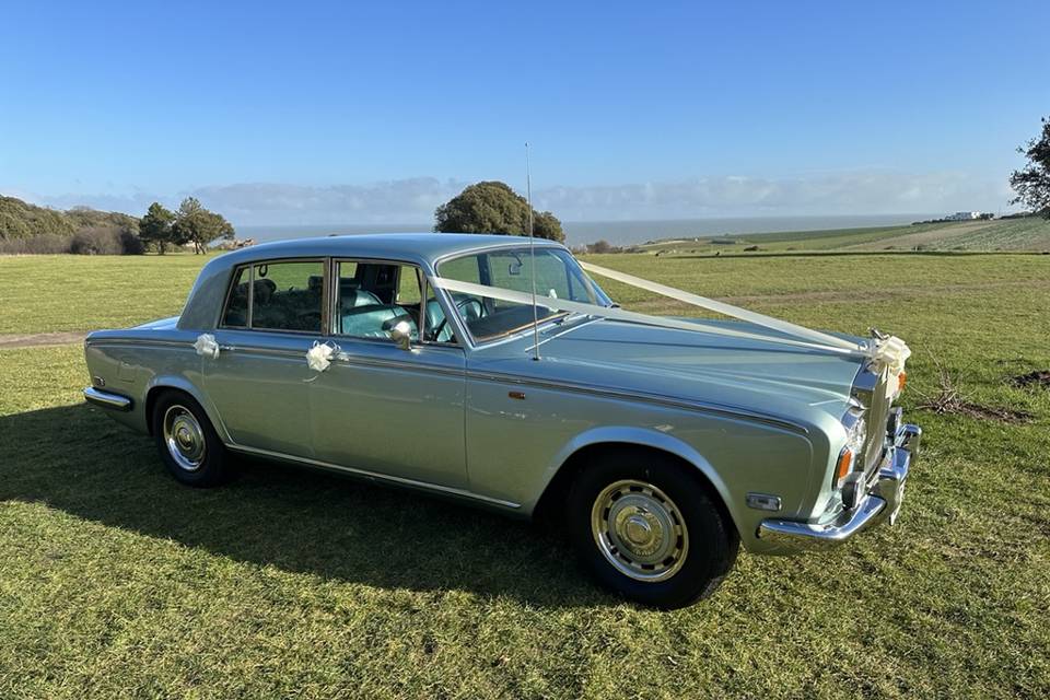 Silver/Blue Rolls Royce