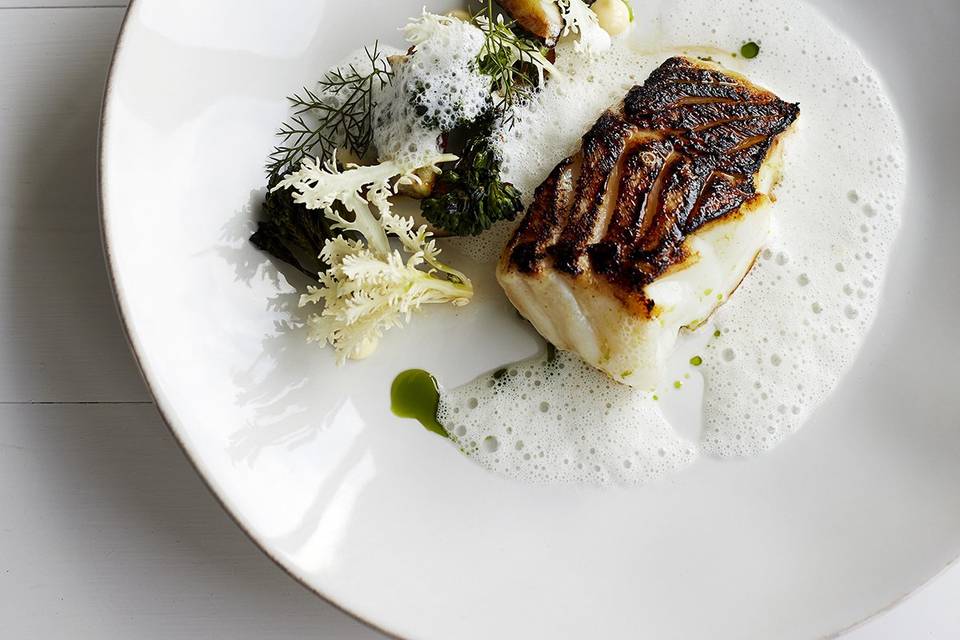 Hake Foam Main Course