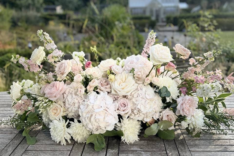 Pale Pink & Cream Top Table