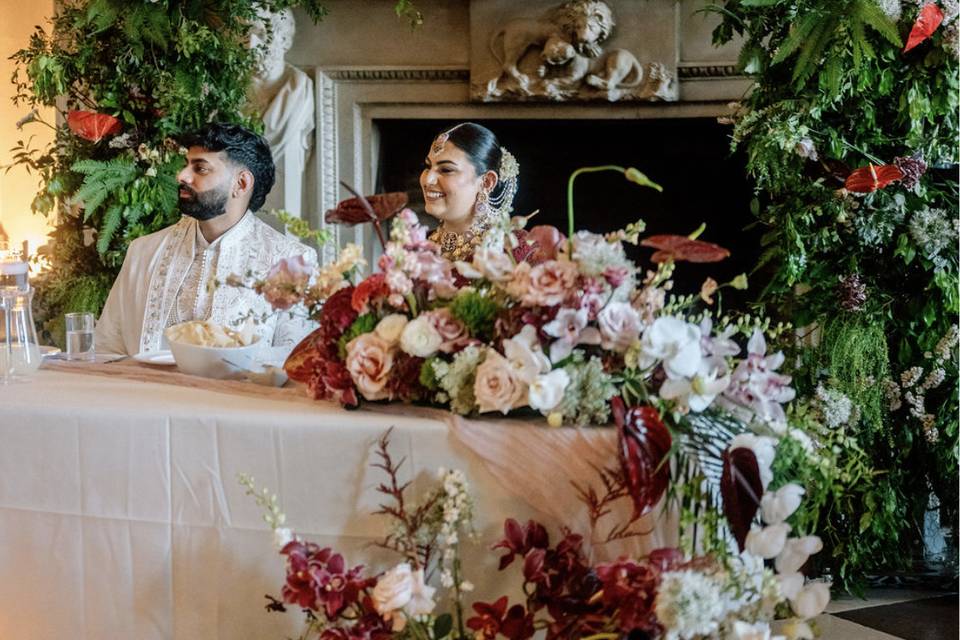 Premium Florals Head Table