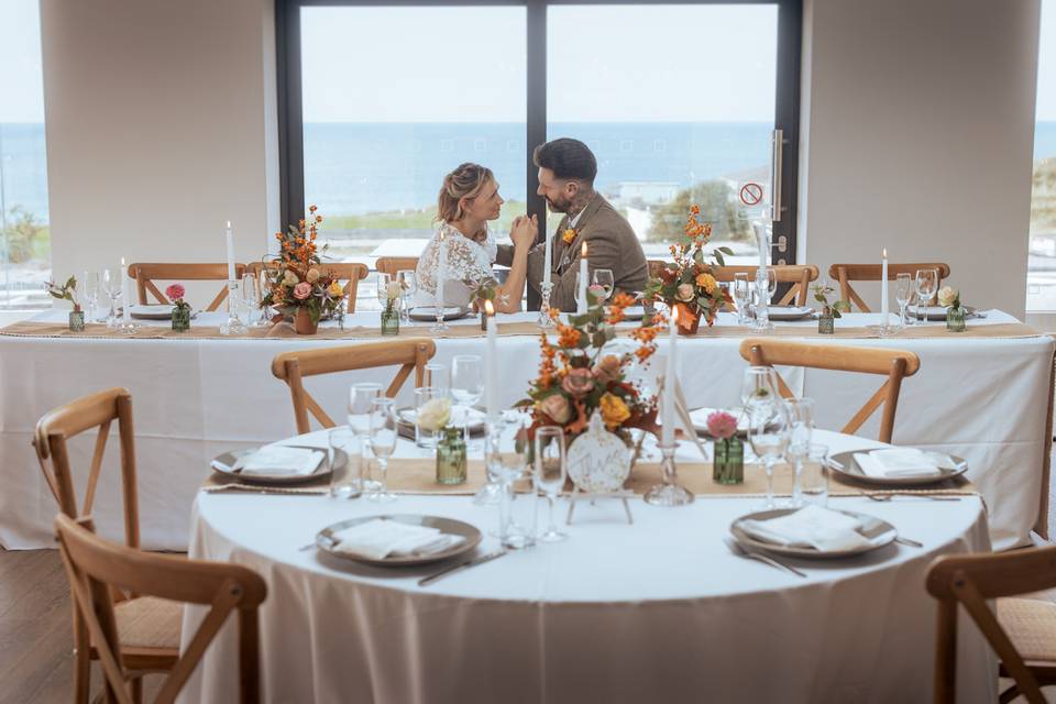 Seated at the head table