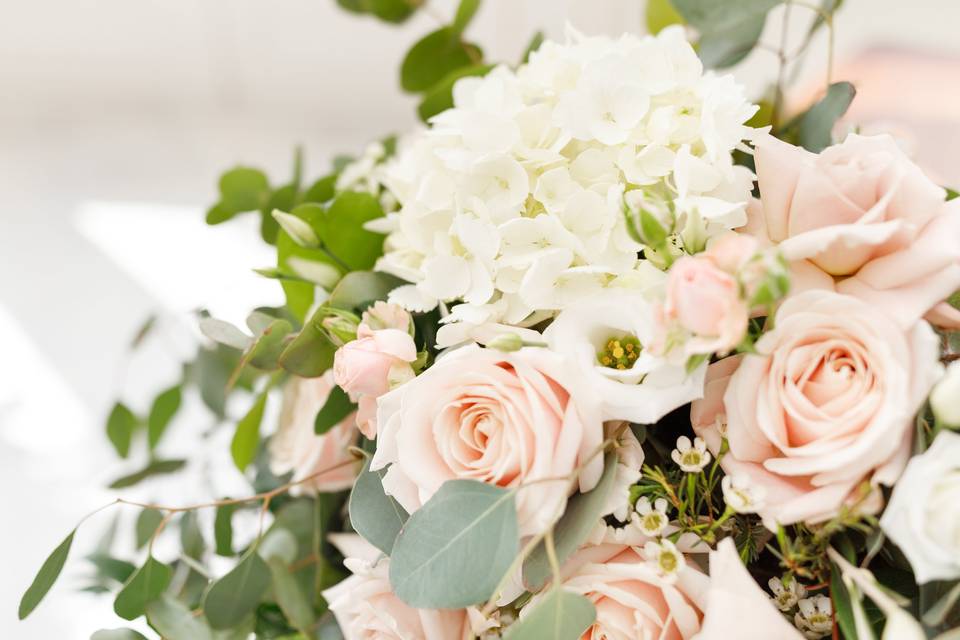 Hydrangea and roses