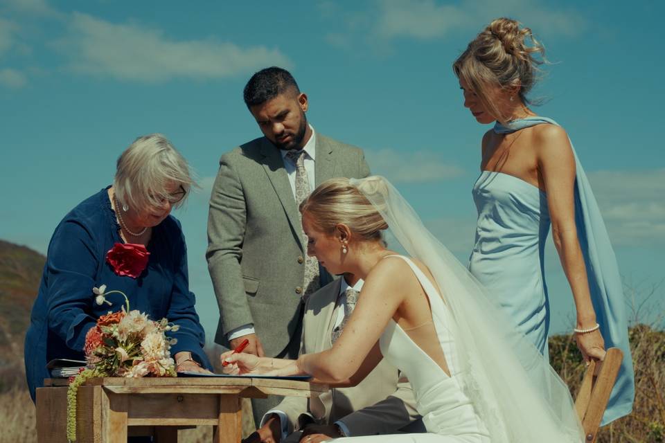 SIGNING MARRIAGE DOCUMENTS