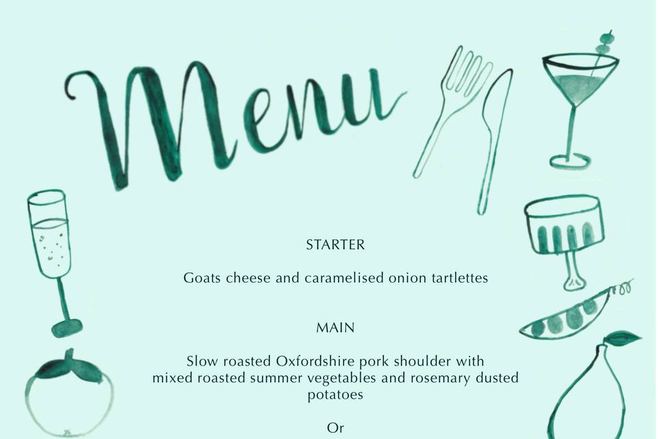 Illustrated menu