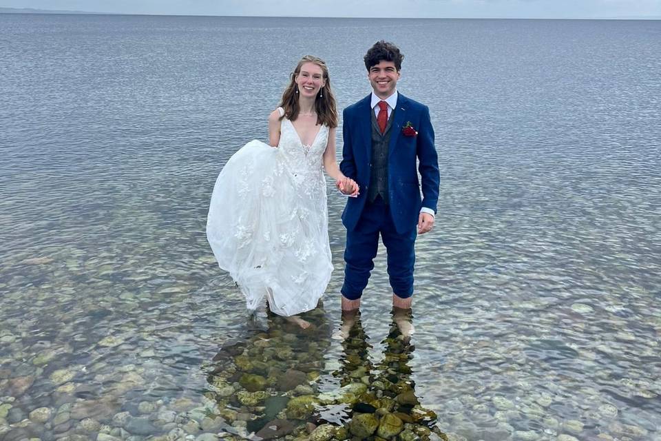 A wee dip in ocean