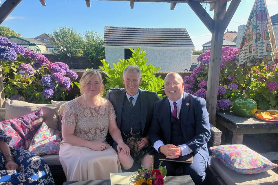 In the backgarden!