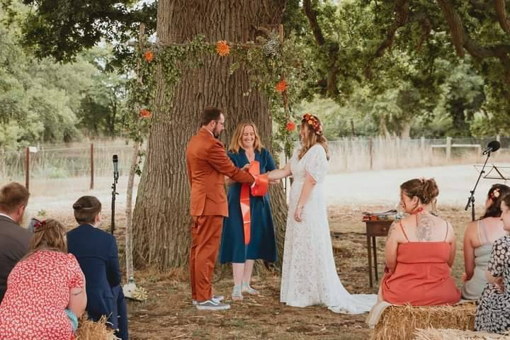 Lush meadow wedding