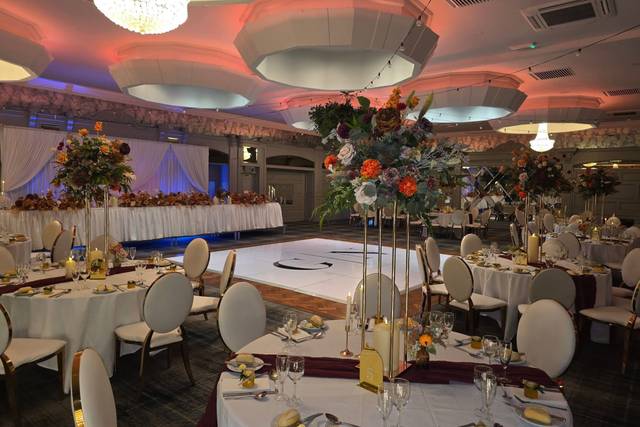 Elegant wedding setup