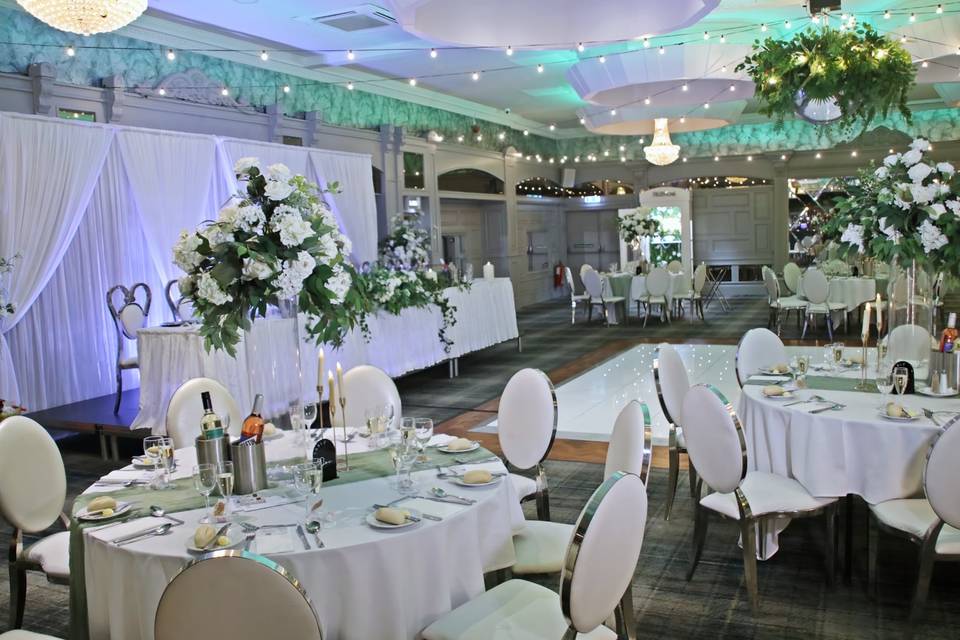 Light-filled ballroom