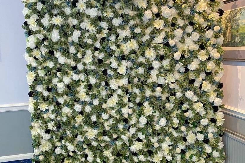 White mix flower wall