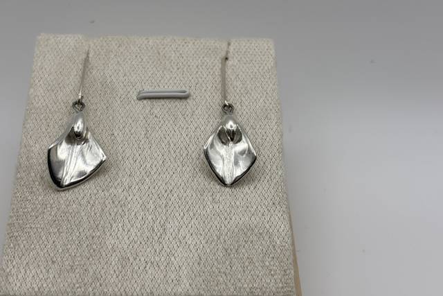 Solid Silver Drop Earrings