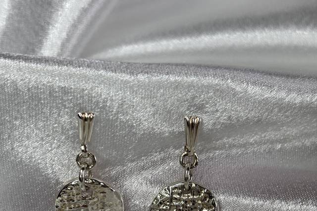 Leaf print drop studs