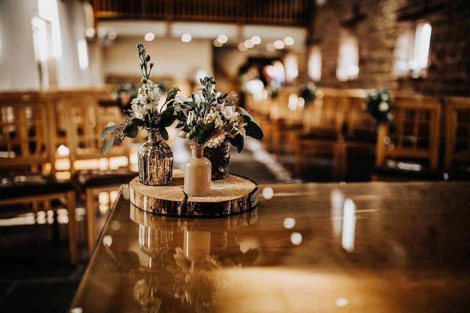 Rustic Bottle Centrepiece