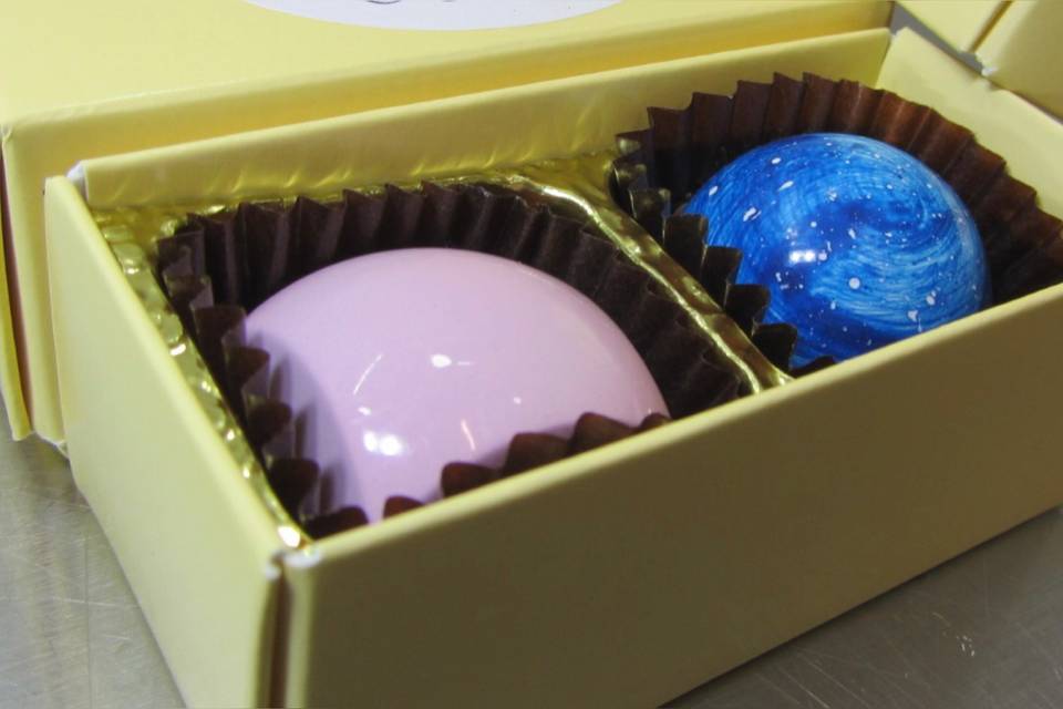 Two chocolates in a box