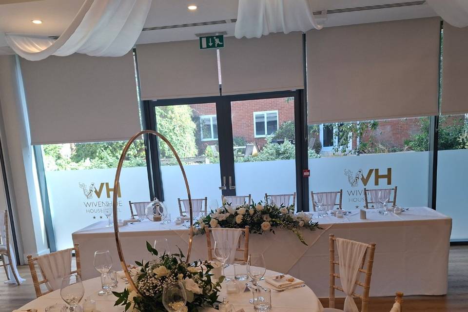 Hoops and top table