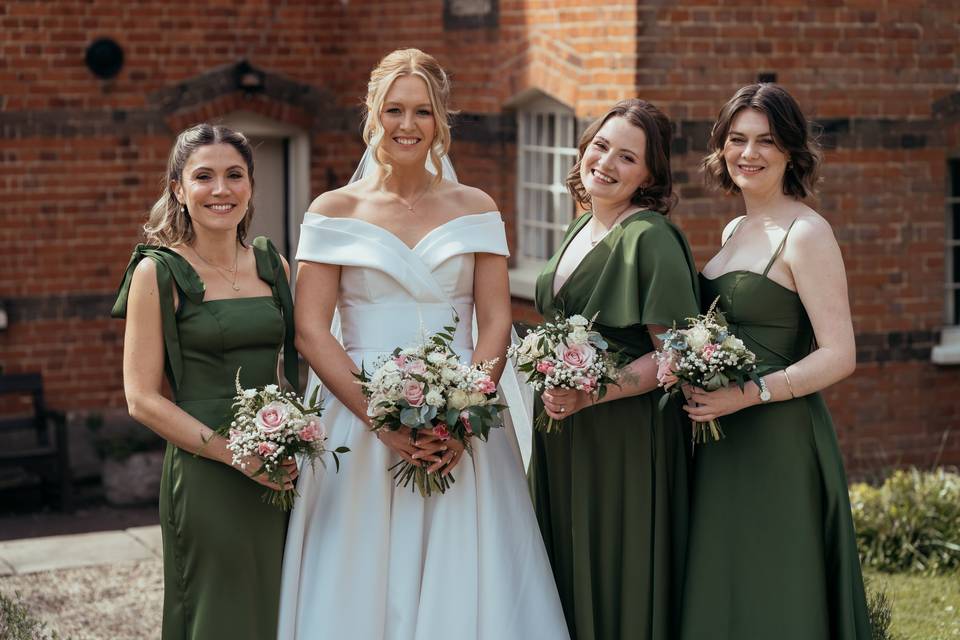 Bride and Bridesmaids