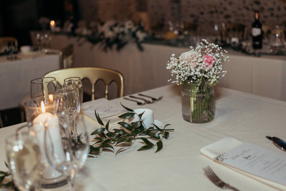 Bud vases and Garlands