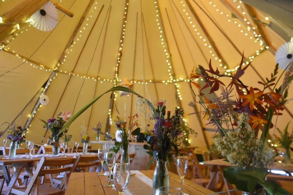 Decorated tipi