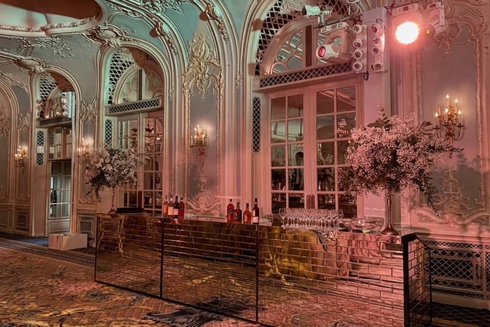 Mirror bar in a formal room