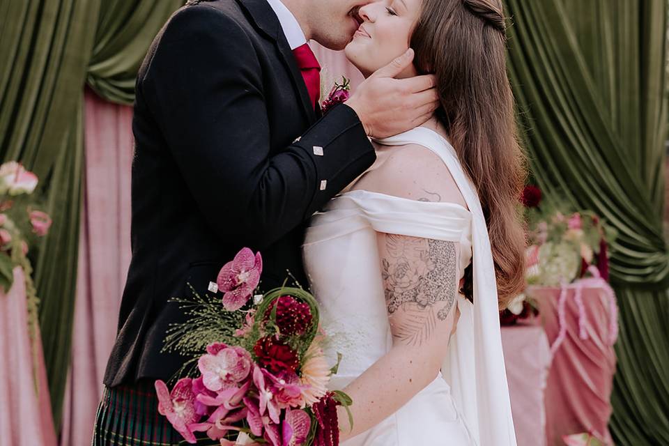 Modern arty wedding
