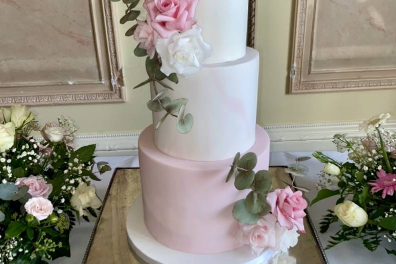 Pastel pink and sugar flowers