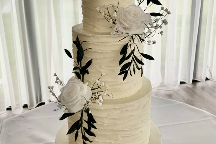 Buttercream with sugar flowers