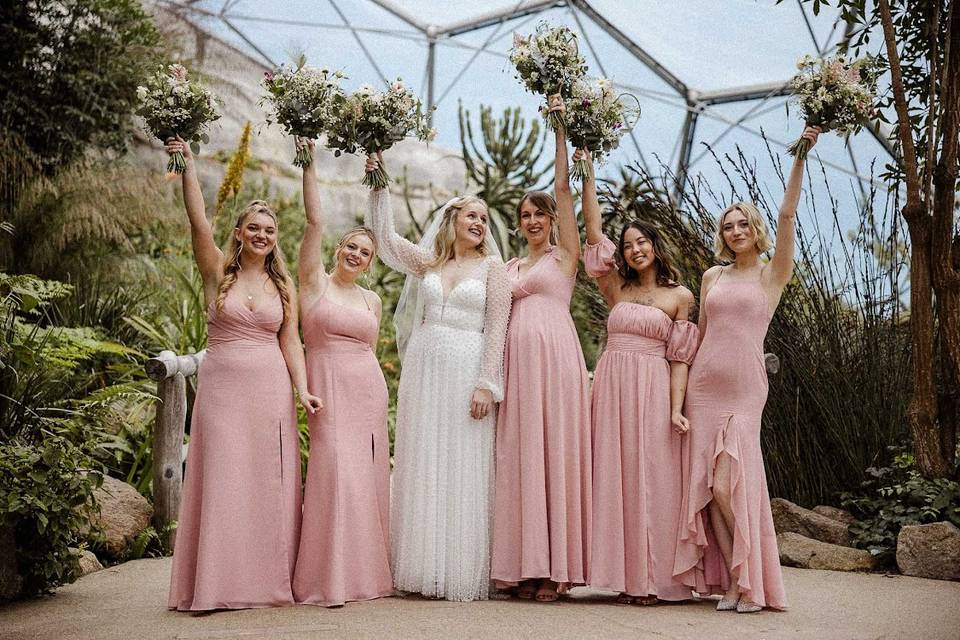 Bride and Bridesmaids