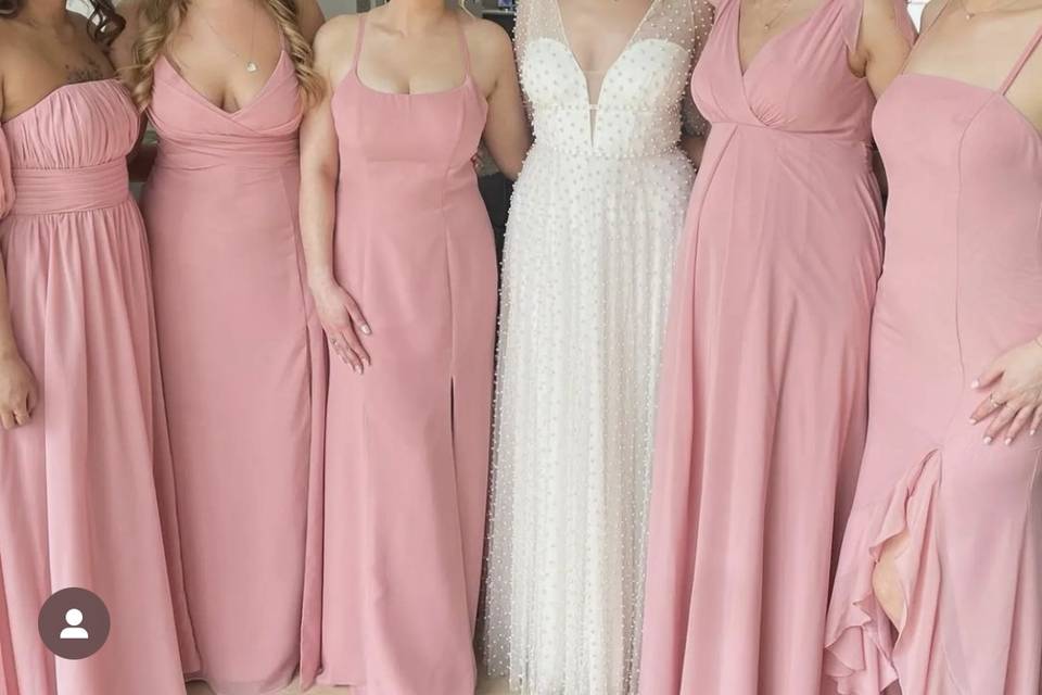 Bride and Bridesmaids