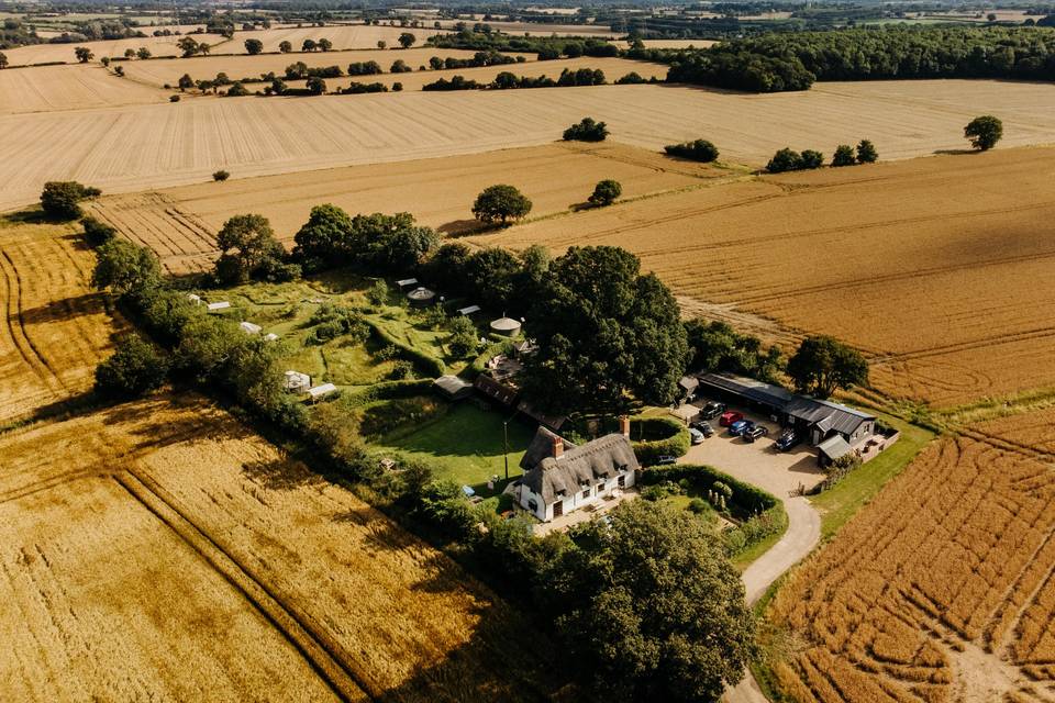 Aerial view of the site