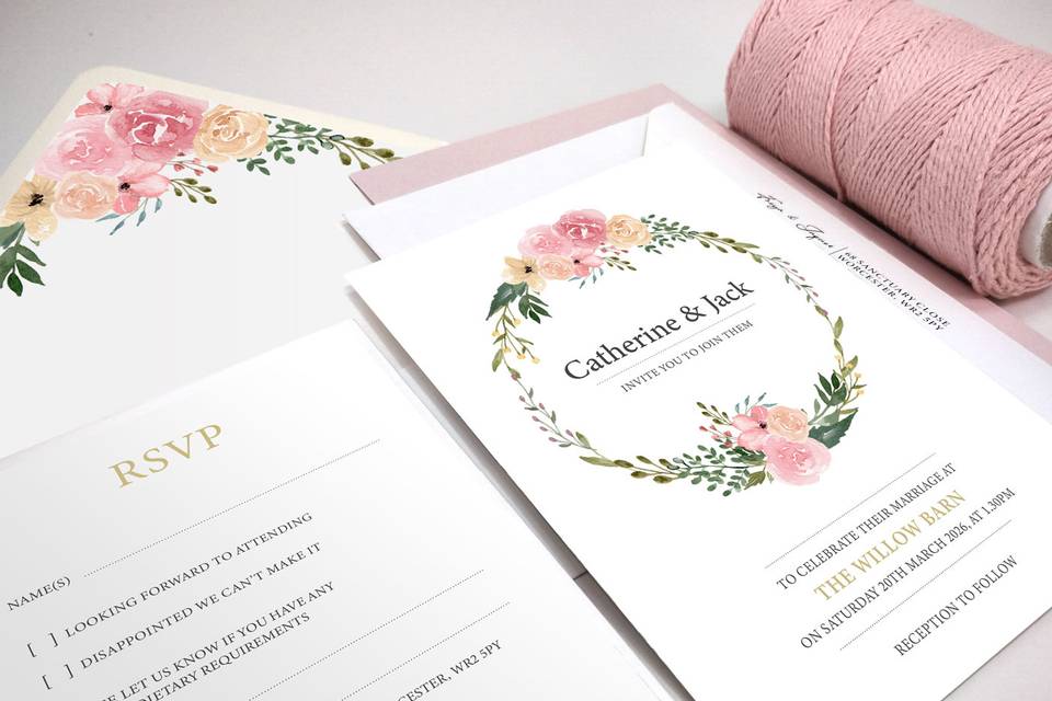 Dusty Pink Invitation