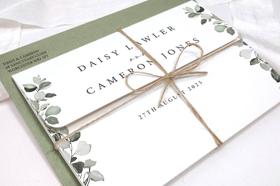 Greenery Eucalyptus Invitation