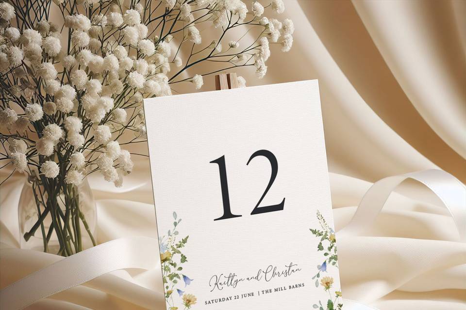 Table Number