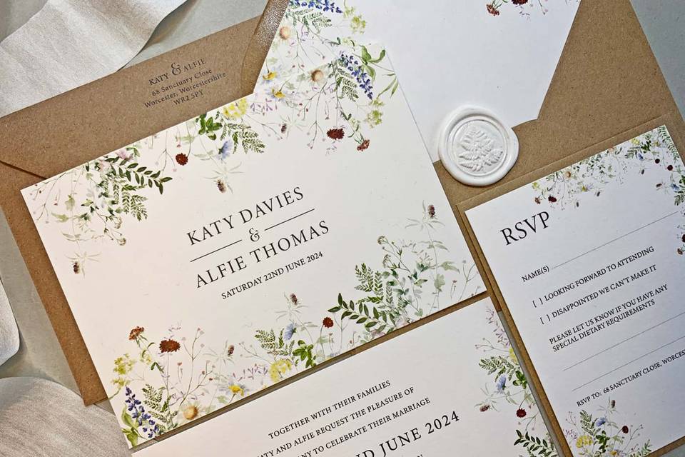 Spring Wedding Invitation