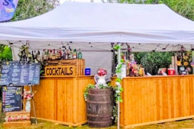 Pine & Petal tent setup