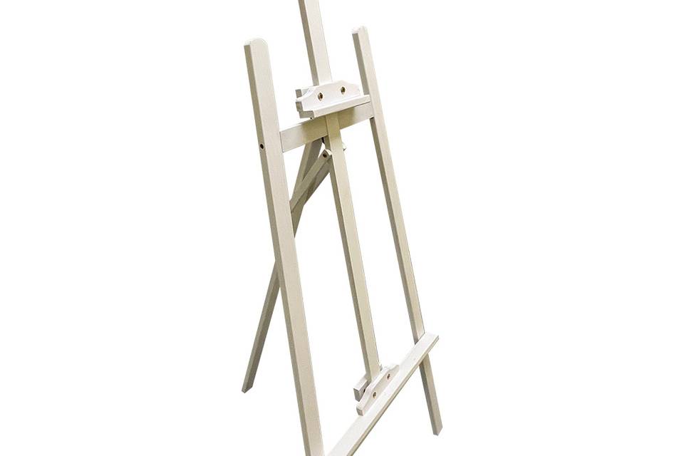 White wood easel