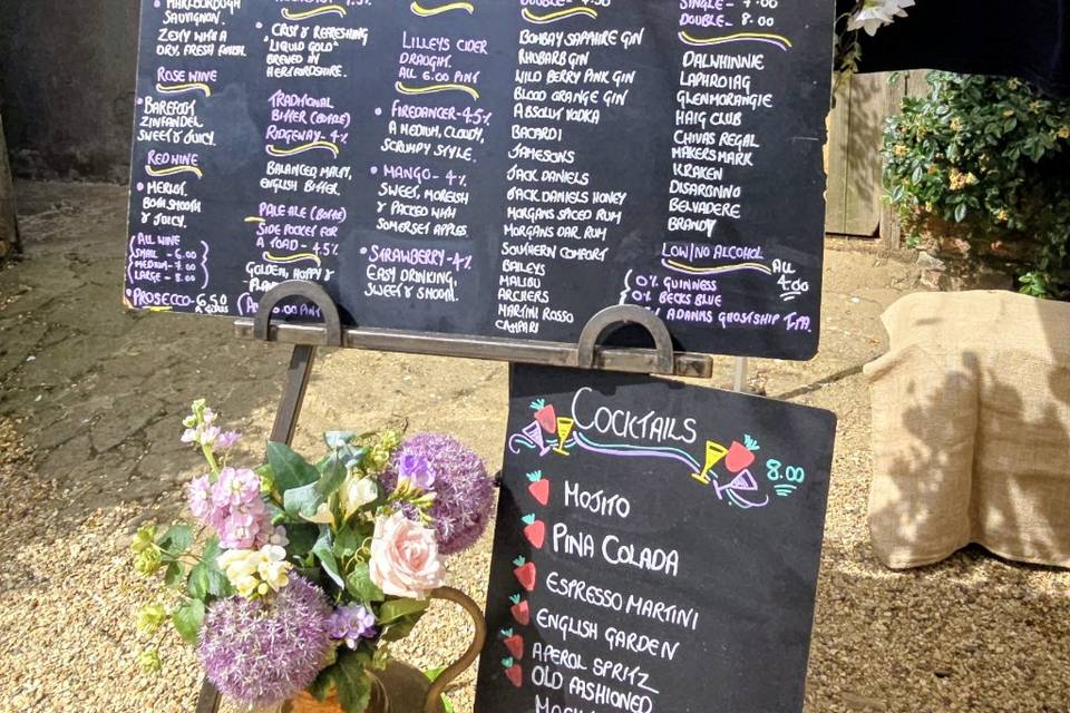 Bespoke menu