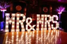 Giant Light up Mr and Mrs