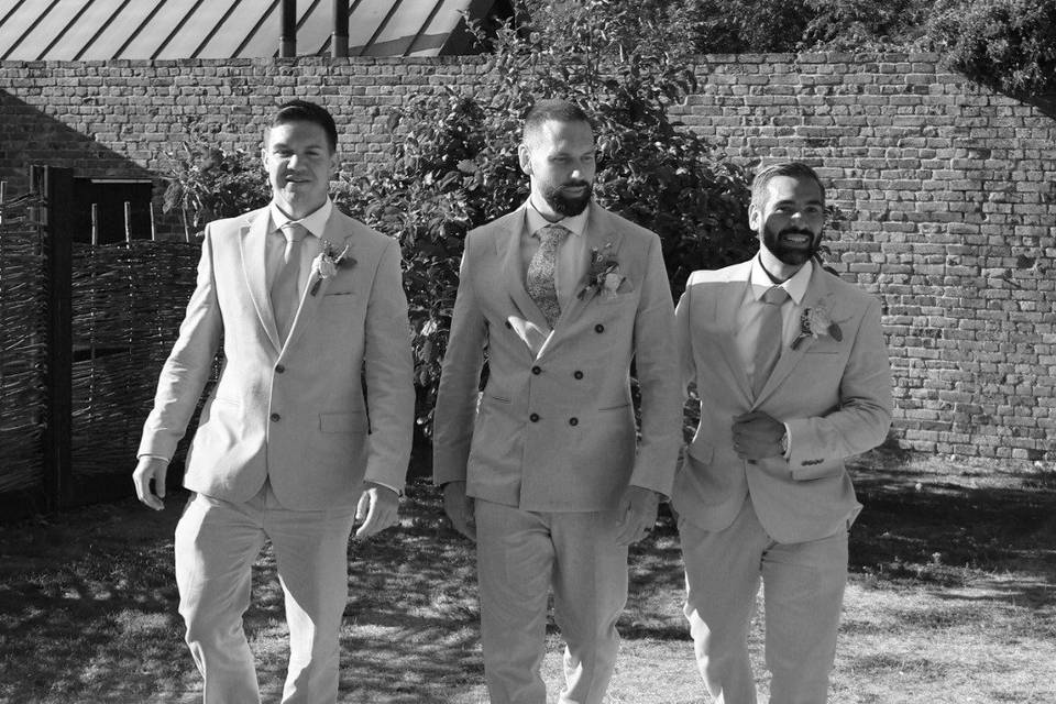 Groomsmen walk