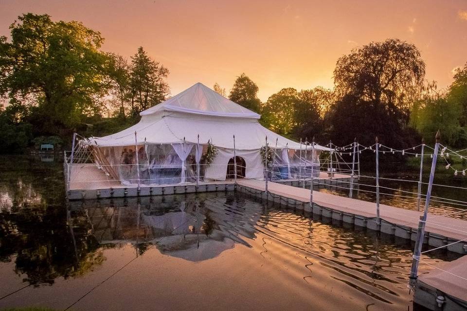 Marquee on the lake