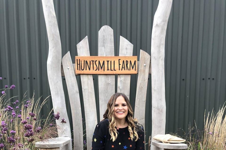 Emily Ayres at a wedding venue