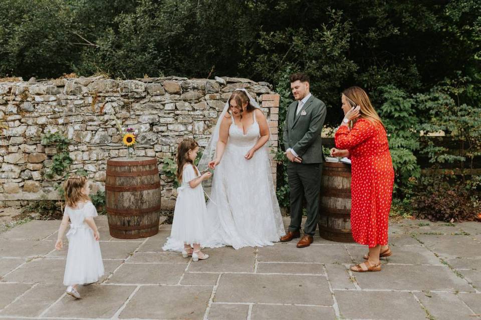 Emily conducting a ceremony