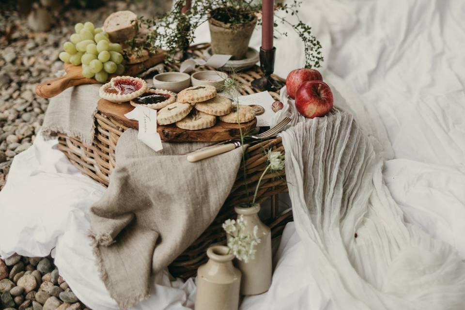 Wedding picnic feast