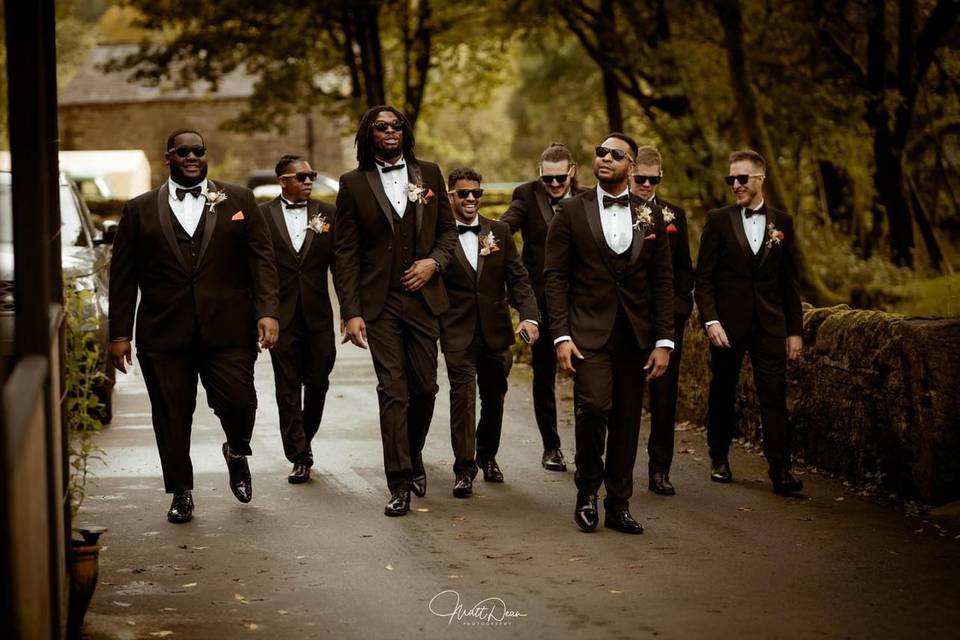 Groomsmen in a tux